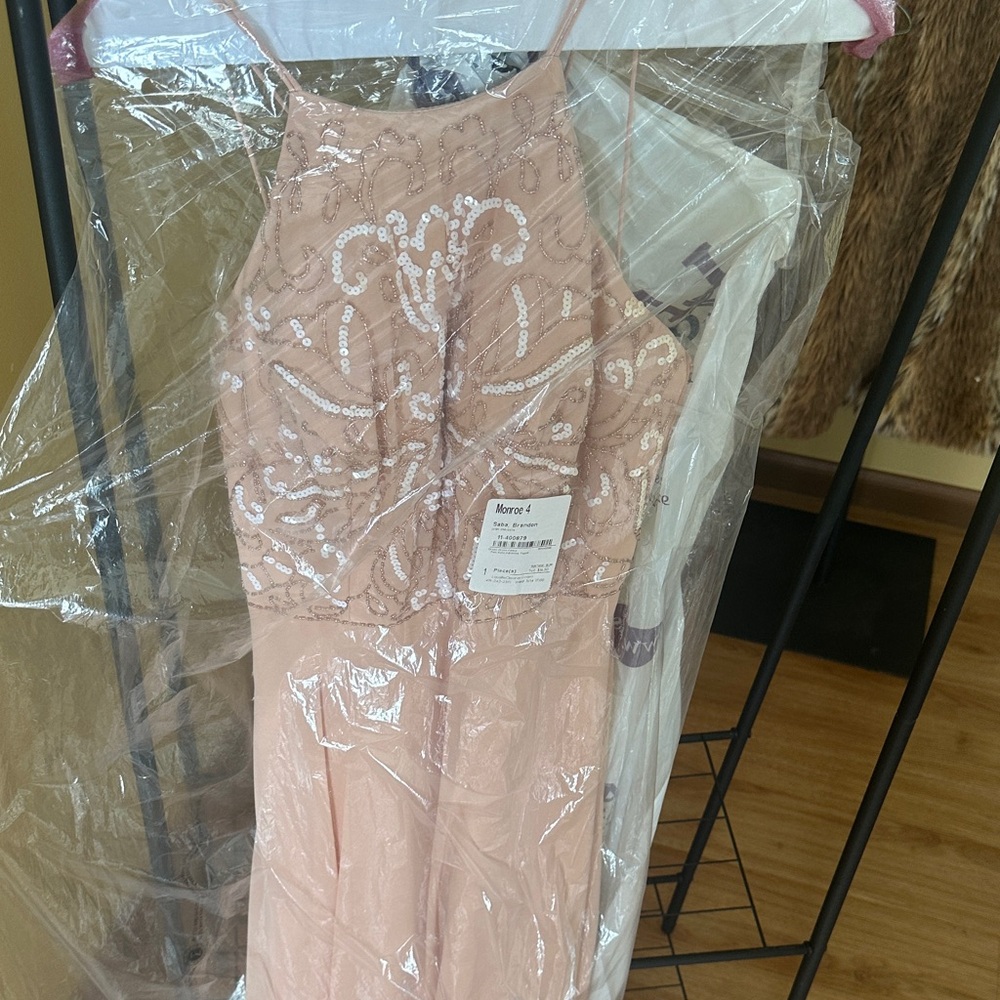 Adrianna Papell Blush Sequin Dress